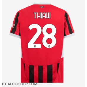 AC Milan Malick Thiaw #28 Prima Maglia 2024-25 Manica Corta